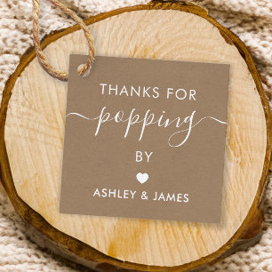 Cadeau Étiquettes Merci d'être passé, Mariage Kraft