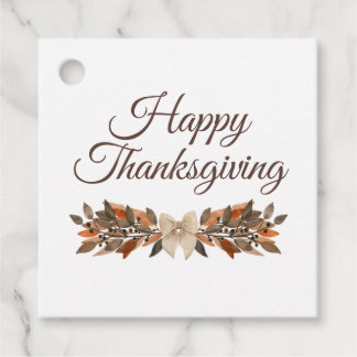 Cadeau Étiquettes neutres « Joyeux Thanksgiving »