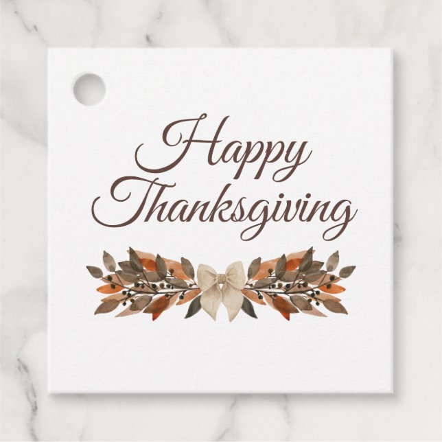 Cadeau Étiquettes neutres « Joyeux Thanksgiving » (Devant)