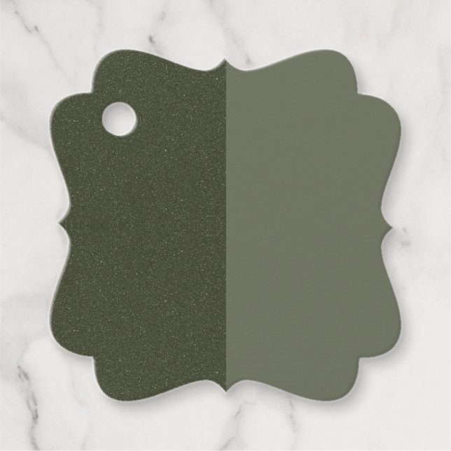 Cadeau Étiquettes Partage Fendu Vert Mousse – Personnalis (Devant)
