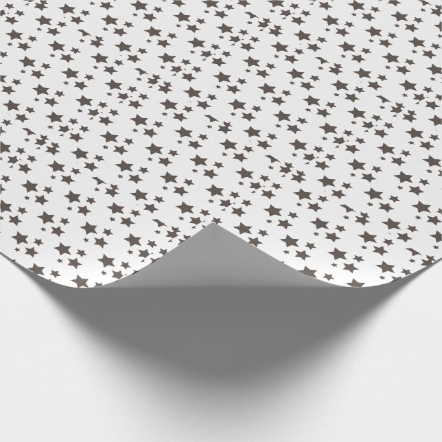 Cadeau Étoiles noires et blanches Design moderne Papier d (Coin)