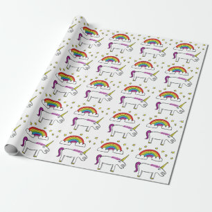 Cadeau Eunice la licorne - papier d'emballage mat 30"