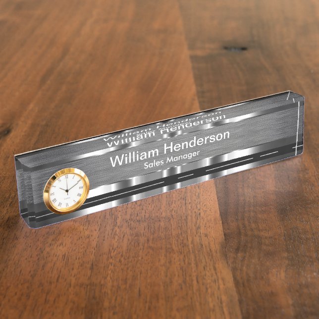 Cadeau Exécutif Classique Tone Desk Nom Plaque (Taille)