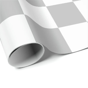 Cadeau Extra large papier d'emballage gris et de blanc de