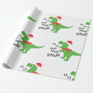 CADEAU FA LA DINASOUR DANS UN PAPIER DE RÉCUPÉRATION DE