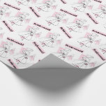 Cadeau Fashion Bride Pink Group Bridesmaid papier d'embal<br><div class="desc">Un design de style mi-siècle avec une touche rétro avec des dessins à la ligne d'une mariée et une demoiselle d'honneur en rose et blanc sur un arrière - plan blanc. Inspiré par les motifs de vêtements et les illustrations de mode des années 1950 et 1960. Un design personnalisable pour...</div>
