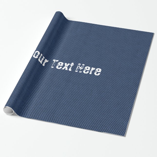 Cadeau Faux Blue Jeans Denim papier d'enrobage de texte p (Déroulé)