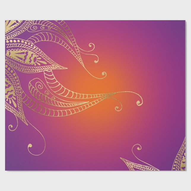 Cadeau Faux papier d'aluminium arabe Bollywood (Plat)