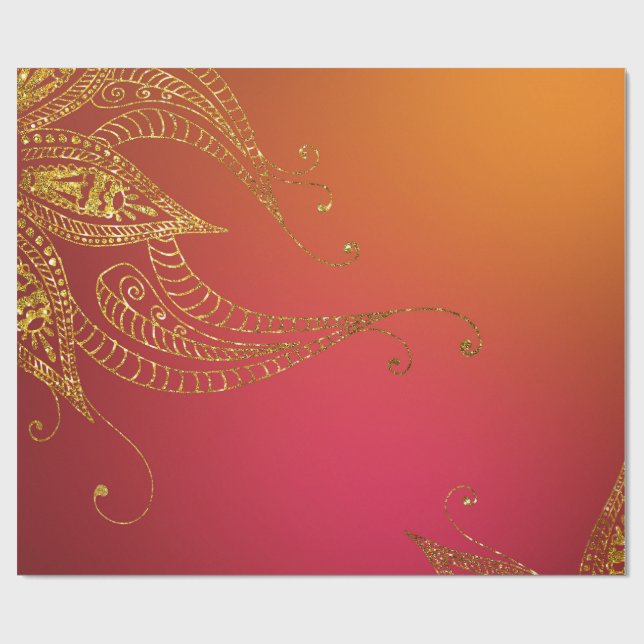 Cadeau Faux papier d'aluminium arabe Bollywood (Plat)