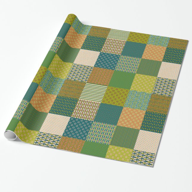 Cadeau Faux Patchwork, Couleurs de la Terre : Papier d'en (Déroulé)