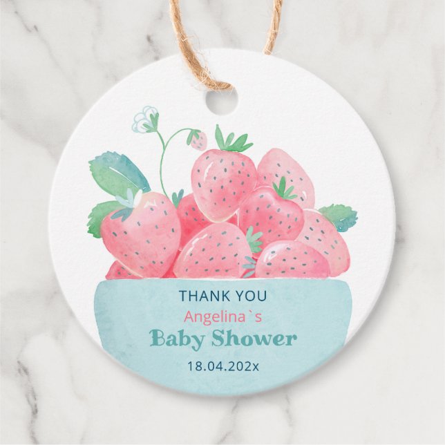 Cadeau Favoriser les étiquettes pour les fraises de Baby  (Devant)