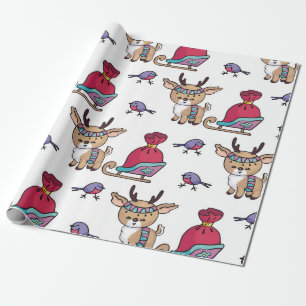 Cadeau Fawn et son petit papier d'enveloppement de la tig