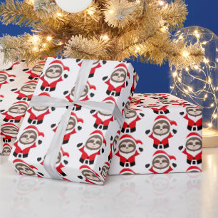 Cadeau Festif paresseux carrelés de Noël Papier d'envelop
