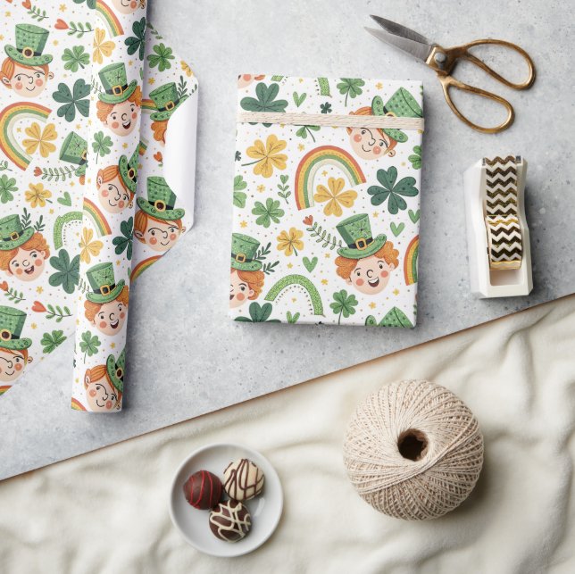 Cadeau Festive St. Patrick’s Day Wrapper Papier (Artisanat)