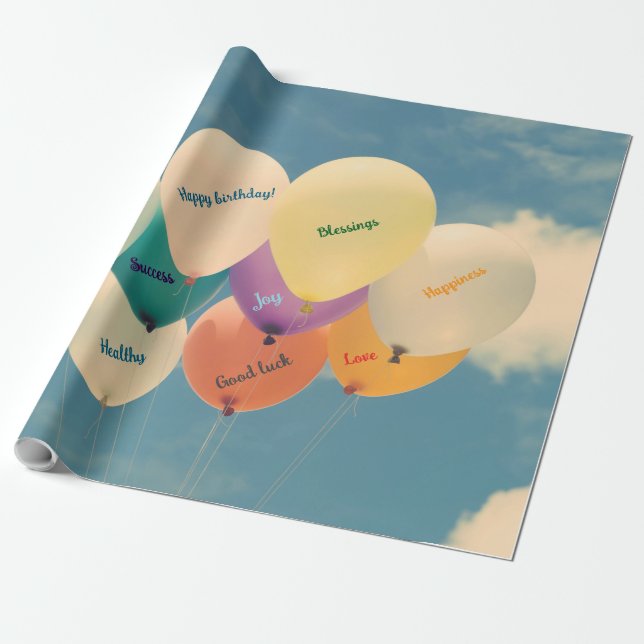 Cadeau Fête Festive Anniversaire Papier d'enveloppement (Déroulé)