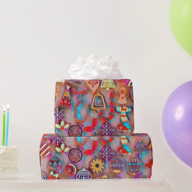 Cadeau Fêter le papier d'enveloppement de Noël (Cadeaux de fête)