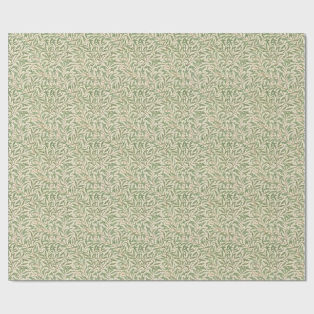 Cadeau Feuille ancien design vert Wrapper Papier (Plat)