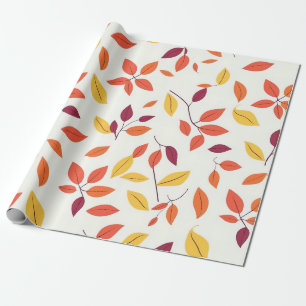 Cadeau Feuilles d'automne Papier d'enveloppement - Couleu