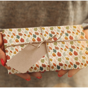 Cadeau Feuilles d'automne papier enveloppant - Enveloppem