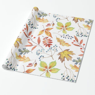 Cadeau Feuilles d'automne traditionnelles papier d'envelo