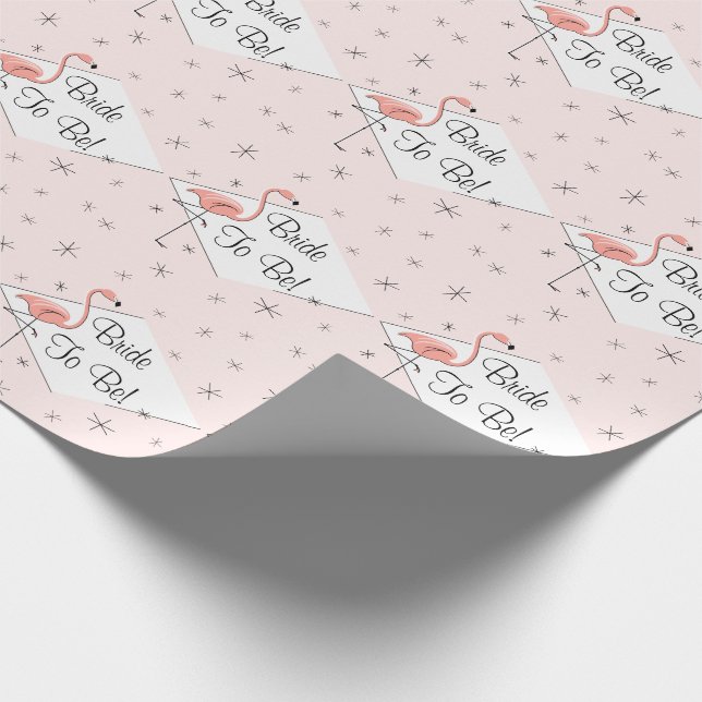 Cadeau Flamant rose Pink diamant Bride to Be! papier d'em (Coin)