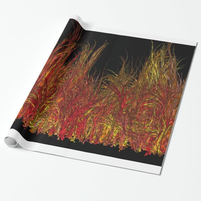 Cadeau flamme fascinante, papier d'emballage (Déroulé)
