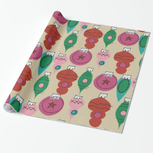 Cadeau Flammes de neige de Noël Papier à enveloppement 