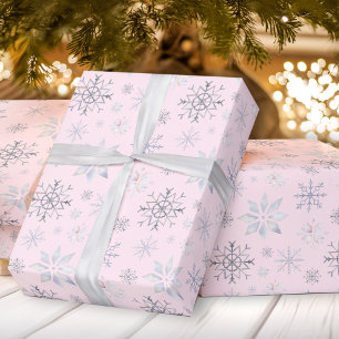 Cadeau Flammes de neige d'hiver Papier d'enveloppement de