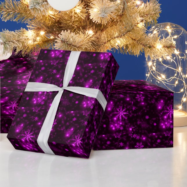 Cadeau Flammes de neige sur papier d'emballage Arrière -  (Vacances)