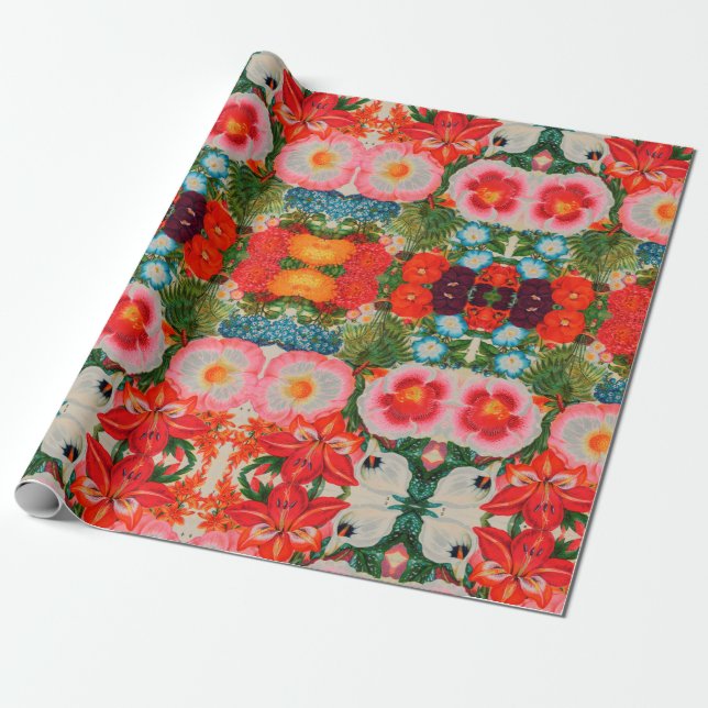CADEAU FLEURS JARDIN PAPIER EN CUIVRE (Déroulé)