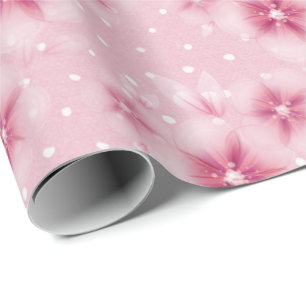 Cadeau Fleurs roses de cerisiers sur le papier d'envelopp
