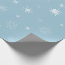 Flocons de neige sur le papier d'emballage