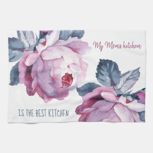 Cadeau floral personnalisé de mère de serviette de