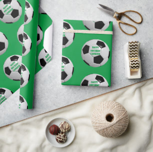 Cadeau Football Football Papier d'enveloppement personnal