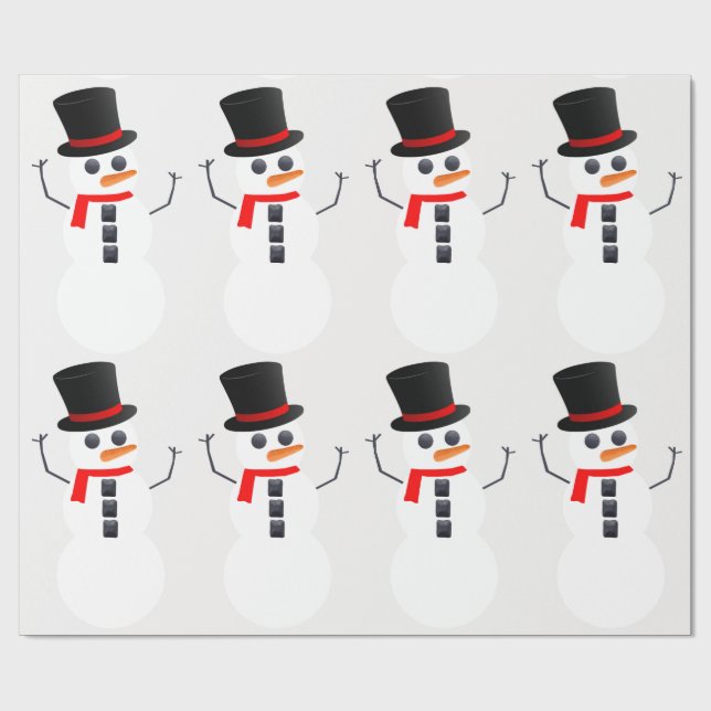 Cadeau Frosty Le Papier D'Enveloppement Du Snowman (Plat)
