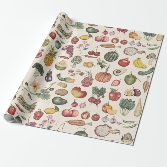 Cadeau Fruits et papier Légume à envelopper (Déroulé)