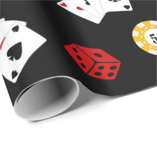 Cadeau Fun Casino motif papier d'emballage