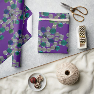Cadeau Galets de verre Motif Poussière. Papier à envelopp