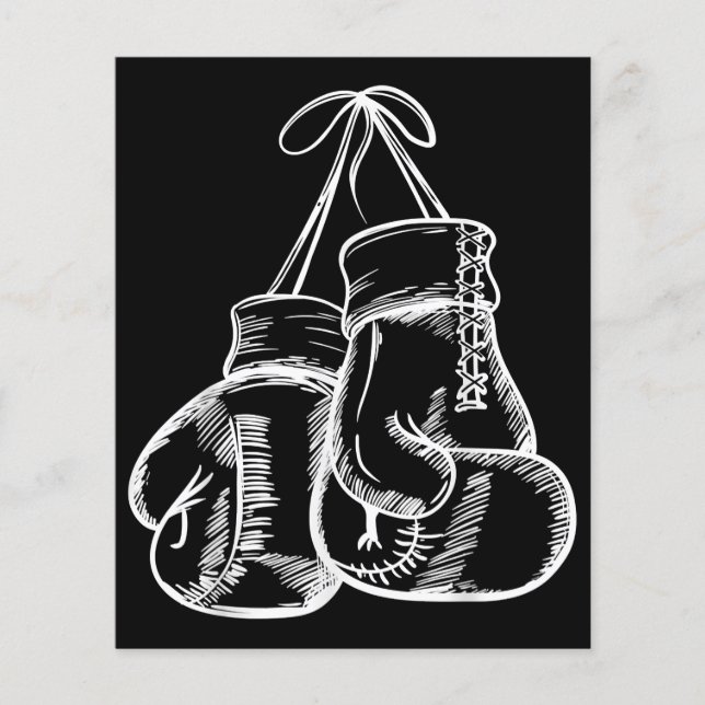 Cadeau Gants de Boxe Blanc Amour Rétro Boxeur  (Devant)