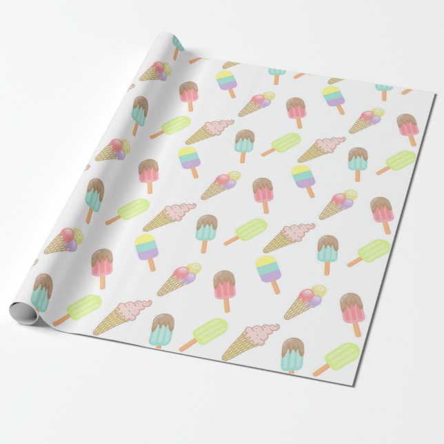 Cadeau Glaces en papier d'emballage  (Déroulé)