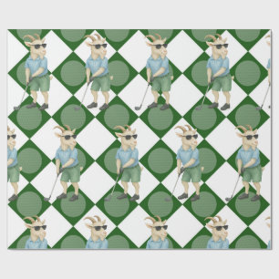 Cadeau Goat Golfer joue au golf sur du papier blanc et ve