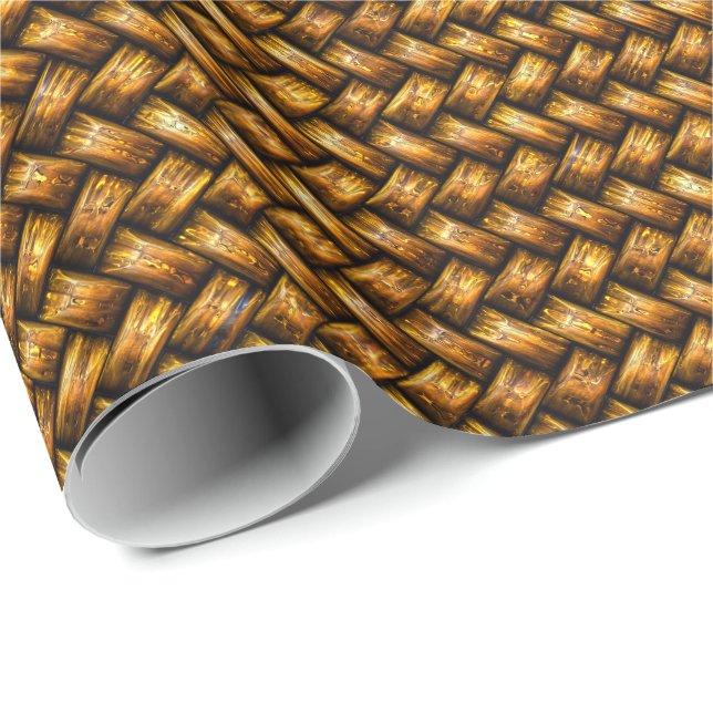 Cadeau Gold Weave 1A-1B Options d'image Papier à envelopp (Coin rond)