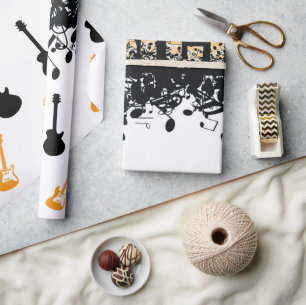 Cadeau Golden Music Note Papier d'enveloppement classique