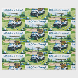 Cadeau Golf Baby shower garçon Bleu thème papier envelopp