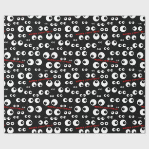Cadeau Googly Eyes Papier d'enveloppement de Noël