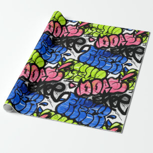 Cadeau Graffiti d'art urbain papier Motif d'enveloppement