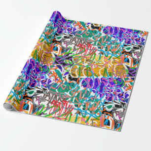Cadeau Graffiti d'art urbain papier Motif d'enveloppement
