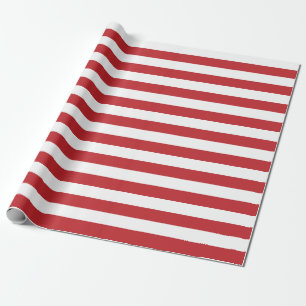 Cadeau Grand papier d'emballage de rayures rouge foncé e