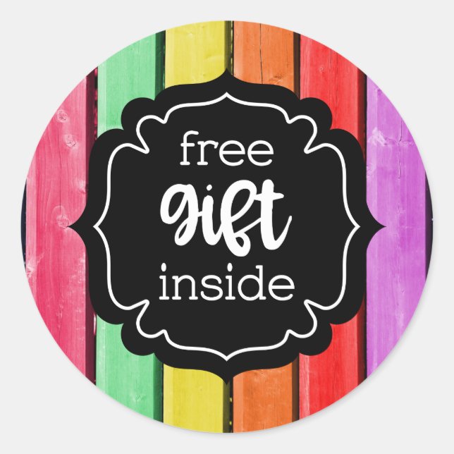 Cadeau gratuit à l'intérieur des autocollants étiq (Devant)