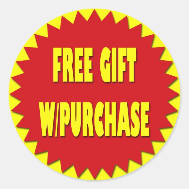 CADEAU GRATUIT AVEC ACHAT ÉTIQUETTE VENTE DE DÉTAI (Devant)